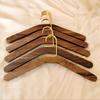 1pc Wooden Hanger Wardrobe Storage Hangers Laundry Organizer Natural Wood Coat Hanger with Brass Hook Durable Clothes Racks