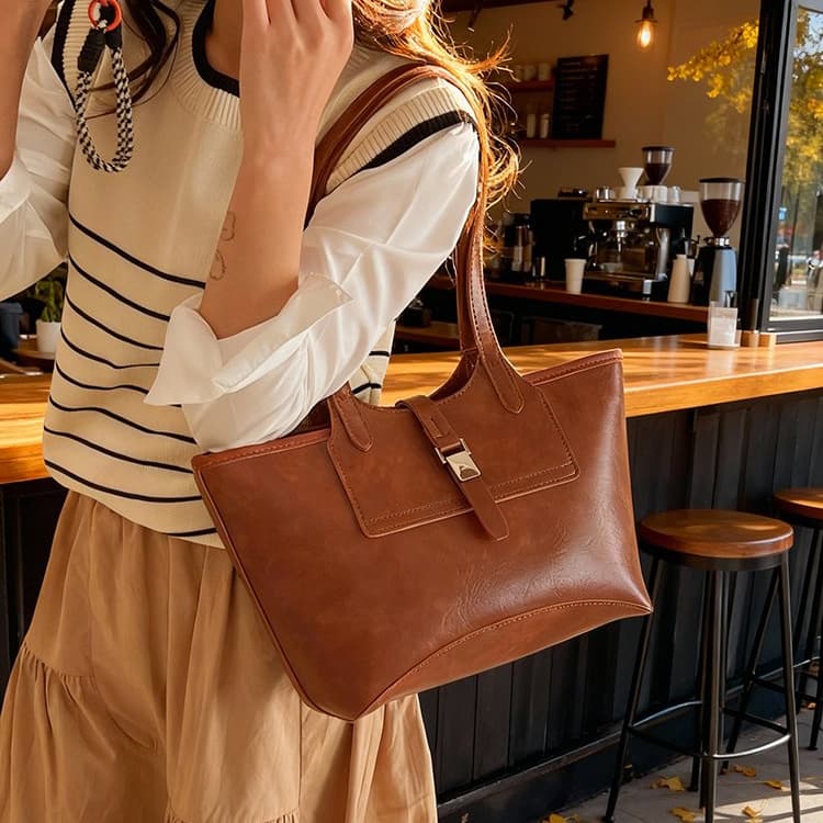 Simple tote bag women's versatile shoulder bag