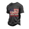 Men's Loose Fit Casual Short Sleeve T-Shirt Labor Day Graphic Print Crew Neck Cotton Blend Top for Everyday Wear