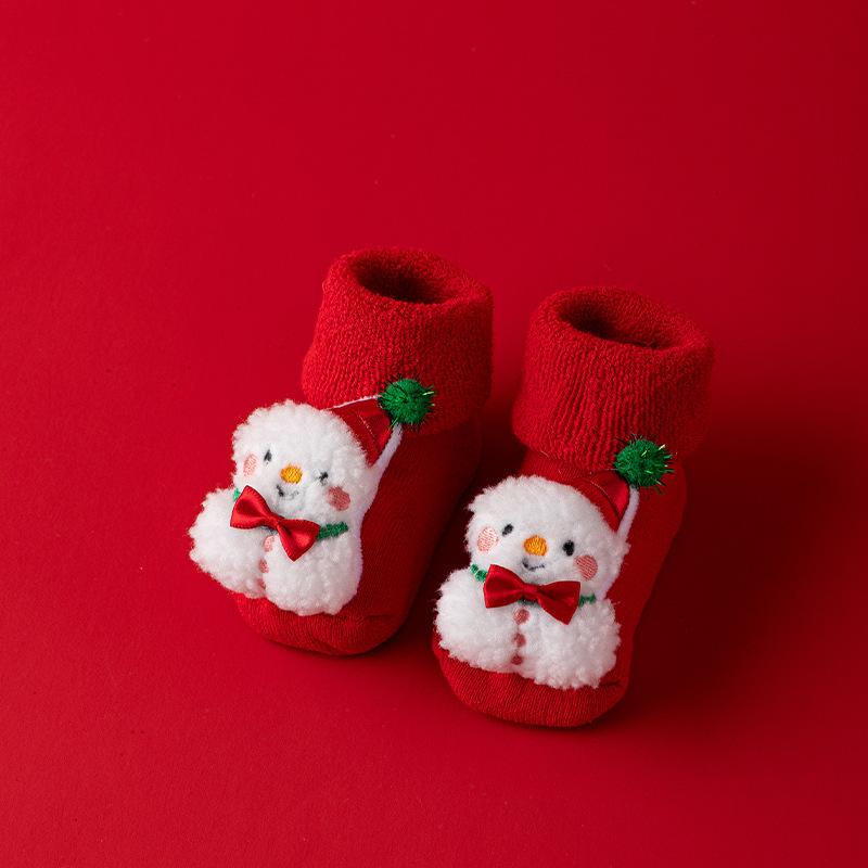 Newborn Cotton Winter Autumn Baby Girls Boys Kids Socks Infant Christmas Santa Claus Terry Warm Slippers Children Sock 0-3 Years