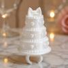 Elegant Birthday Cake Ring Bow Knot 3D Printing Ring Romantic Mini Candle Ring  Party