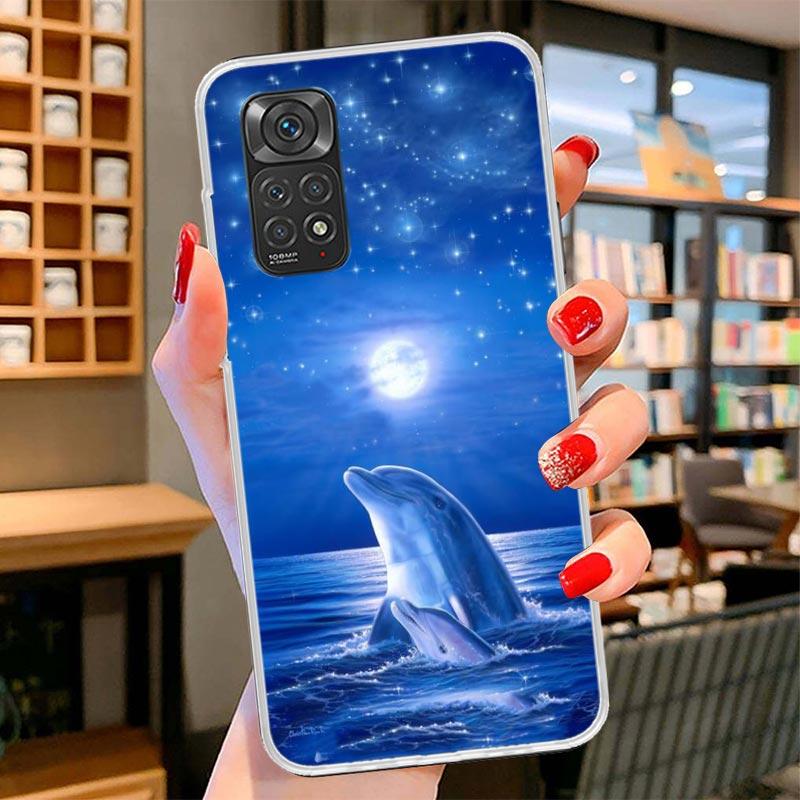 Ocean Animal Cute Dolphin Cover Phone Case For Xiaomi Redmi Note 15 14 13 12 11 10 Pro Plus 14S 12S 11S 11T 11E 10S Soft Fundas