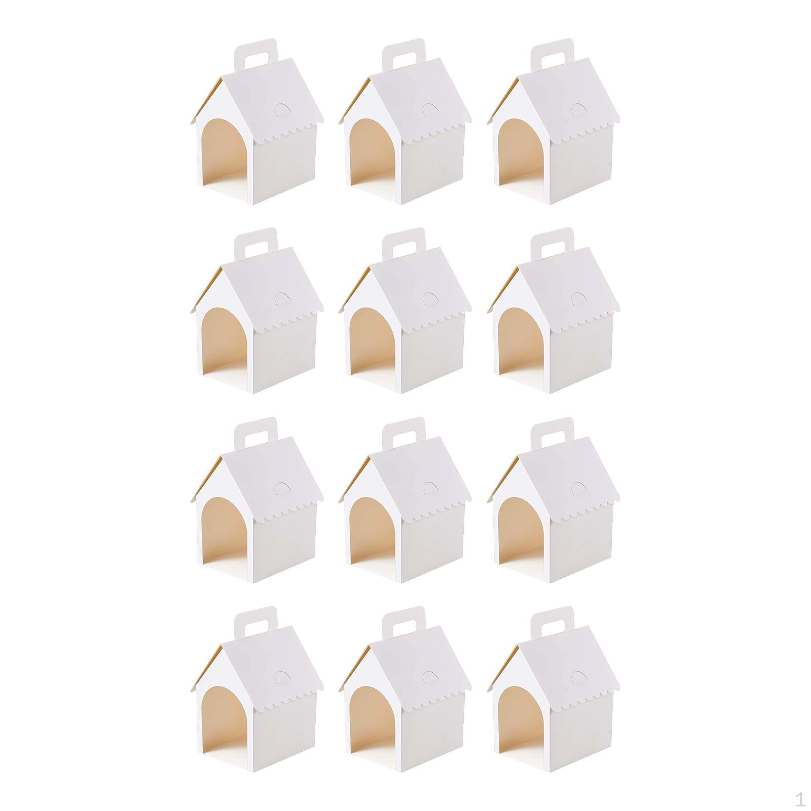 

12x Gift Boxes with Handle for Presents Packaging Handheld Goodie Graduations