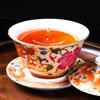 Enamel Court Style Engraved Gaiwan - Hand-Painted Ceramic Tea Cup Set