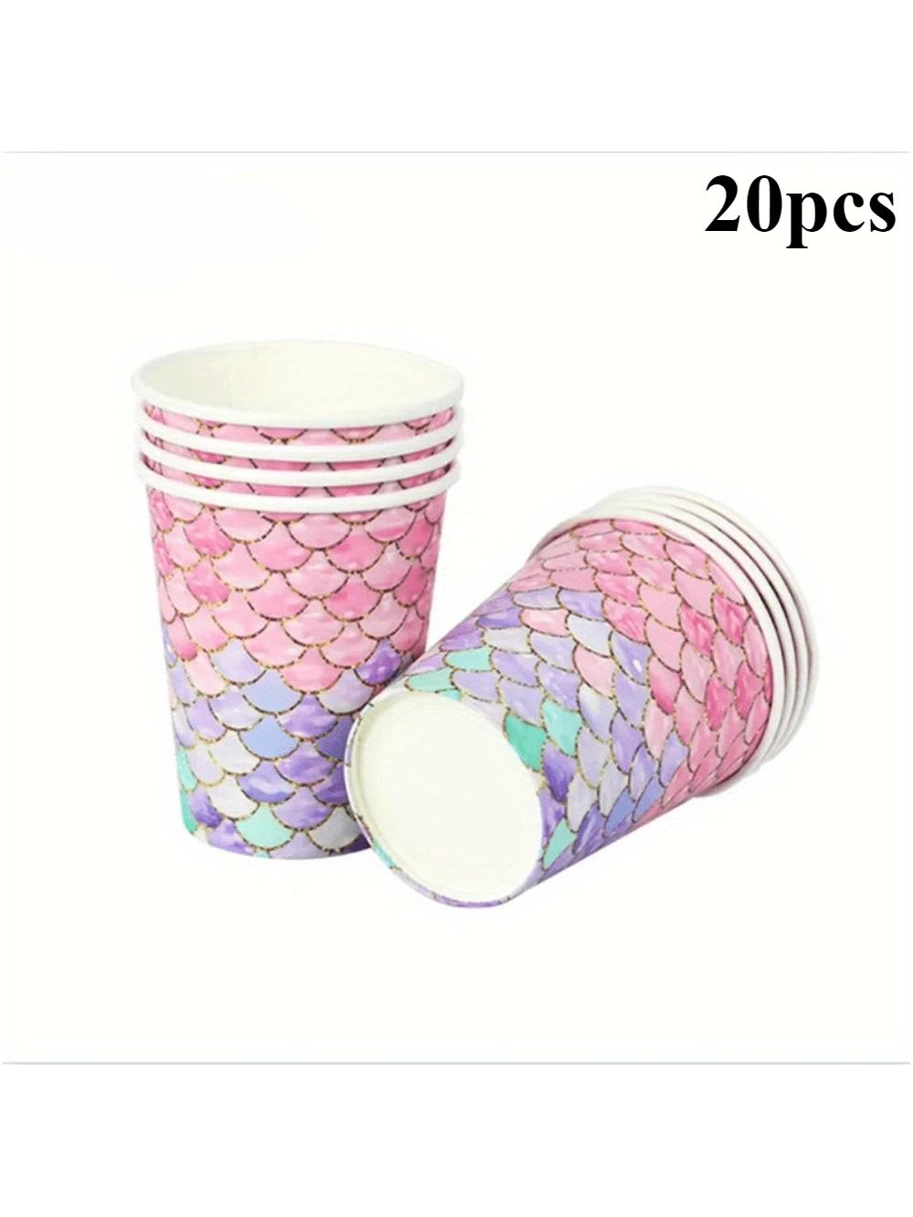 

Mermaid Party Supplies Set with Plates Napkins Tablecloth Banner and Cupcake Toppers Perfect for Birthday Party Decorations