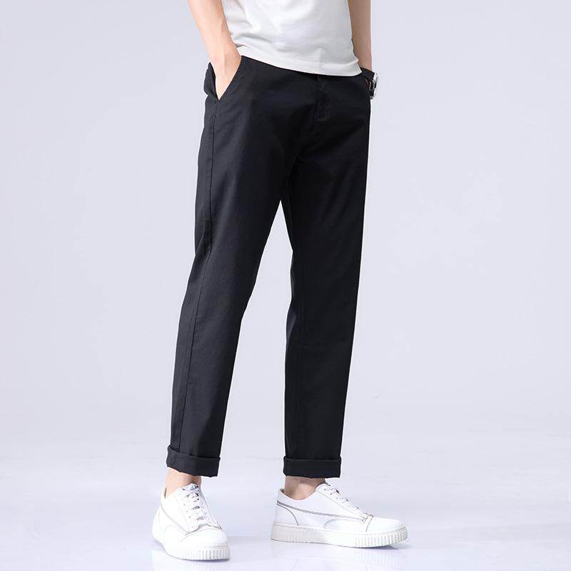 Весенне-летние новые мужские эластичные брюки, мужские деловые свободные прямые повседневные брюки, мужские брюки 28