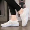 Plus Size Rhinestone Stretch Sock Women's Flyknit Casual Shoes - Lightweight & Breathable MD Sole
