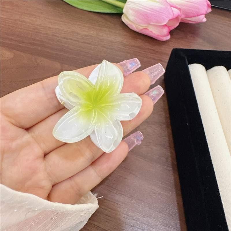 

Gradient Hair Clips Women Flower Hair Claws Shark Hairpins Vacation Beach Style Hairpins Hair Accessories