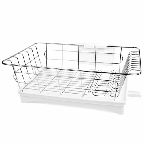 Hinata produce Stainless Steel Dish Drainer with Flowing Water, Adjustable Drain, Can be Placed Vertically or Horizontally, Dish Holder, Chopstick Hol