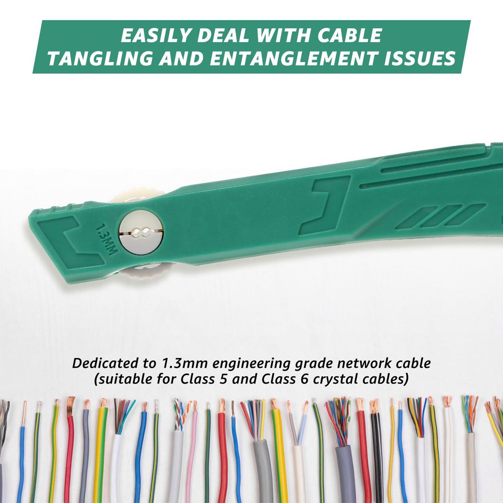 2Pcs Network Cable Untwist Tool Telephone Wires Pair Separator 1.3mm Engineer Wire Straightener Combing Pair Separator Tool