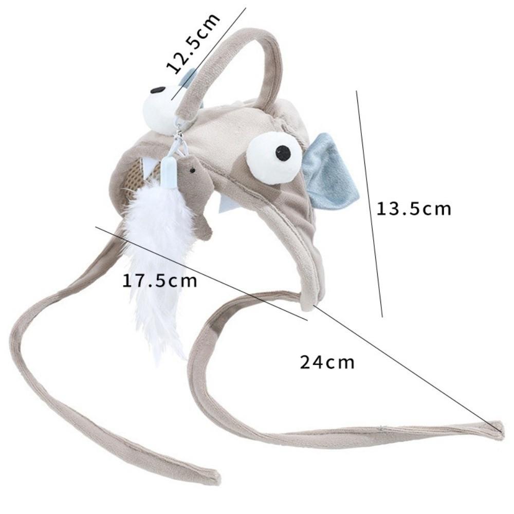 Soft Kitten Teaser Toy with Replaceable Pendant Interactive Cat Wand Cat Feather Toy for Kittens