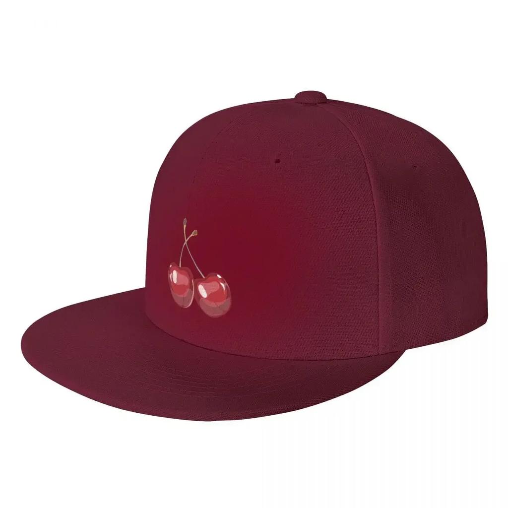 Red Cherry Fruit Realistic Cartoon Baseball Cap Custom Cap Rave Hood Baseball For Unisex Womens