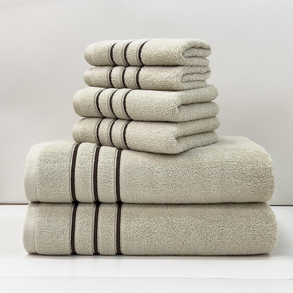 Asciugamano in Puro Cotone Asciugamano da Bagno Asciugamano Quadrato Set da Sei Pezzi Cotone Platform Ispessito Morbido Caldo e Confortevole Necessità Quotidiane per la Casa Asciugamani Tessuti