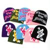 Letter Printing Knitting Cap Hat Wool Acrylic Hip Hop Cap Gothic Beanie Bonnet  Men Women