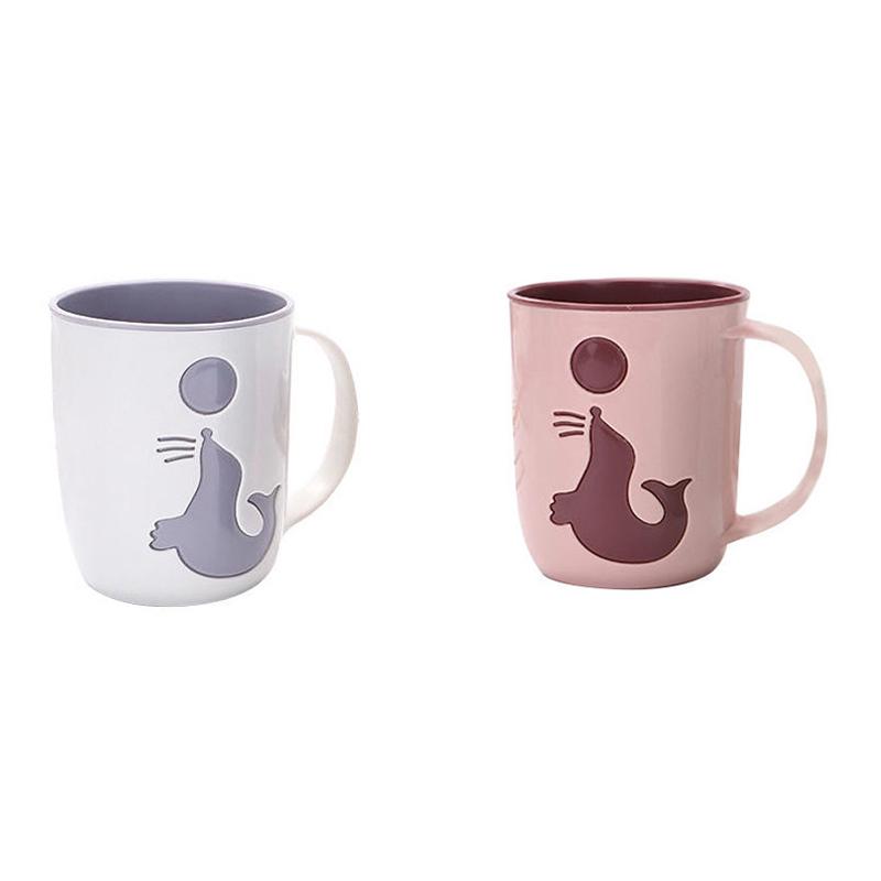 1/2Pcs Popular Toiletry Cups Dolphin Mouthwash Cup Couples Toothbrush Cup Creative Water Cup Kids Bathroom Cup