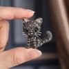Zircon Crystal Cat Brooches Clothing Accessories Vintage Brooches Lapel Pins Cat Badge Pins Unisex