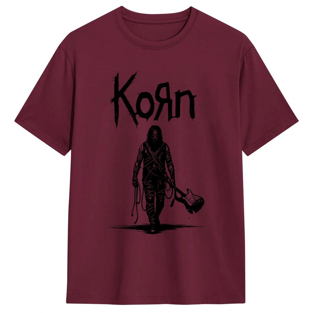 Unisex NuMetal Band Korn Issues 2026 Music T Shirts 100 Cotton Tops Fashion Short Sleeve Round Collar Tees Plus Size TShirts