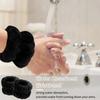 3Pcs Spa Headband Wristband para lavar o rosto Microfibra Maquiagem Toalhas de cabelo Washband Scrunchies Absorvente Pulso Sweatband