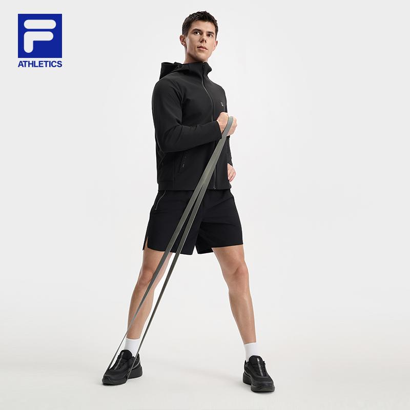 Fila Fitness Series Trendy Versatile Windproof Warm Pocket Loose Hooded Jacket Men Jackets A11M531503F-BK