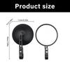 Panoramic Visibility Bike Rearview Mirror Shockproof ABS Build 360 Adjustable Angle Easy Installation for Motorcycles