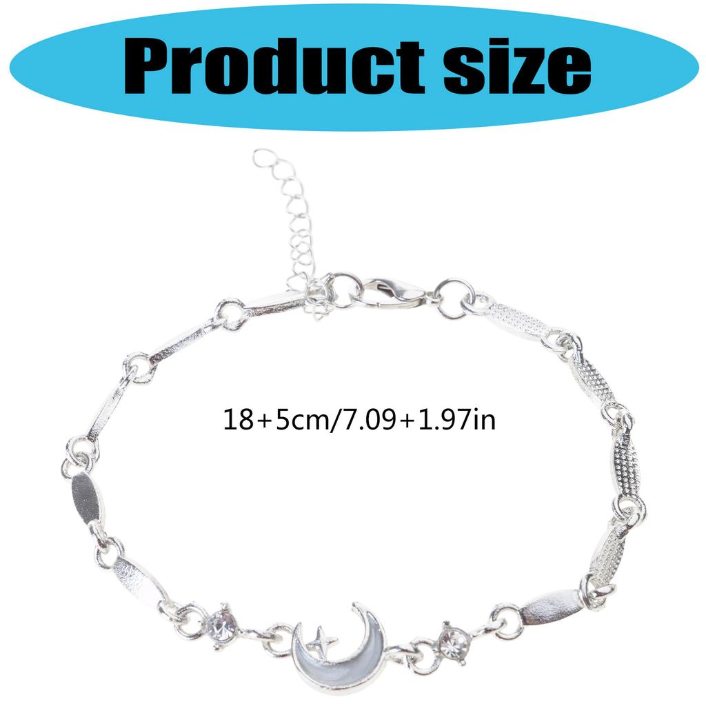 Lightweight Alloy Celestial Bracelet Wrist Chain With Adjustable Closure Sparkling Night Out Accessory For Women