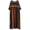 Plus Size Striped Short Sleeve Dress for Women