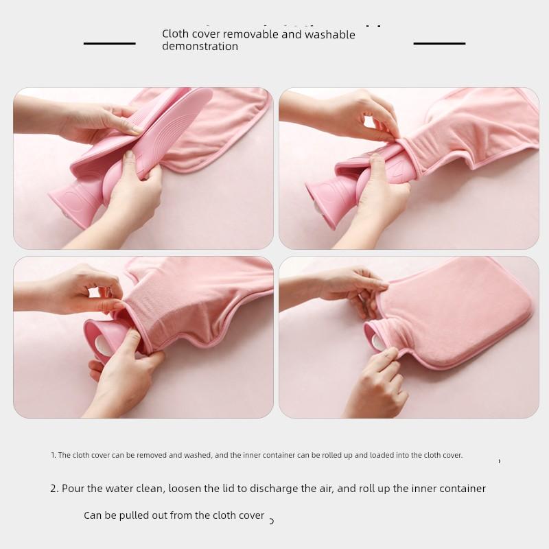 Super Warm Hot Water Bottle~Hot Water Bottle Filled with Water, Plush Thickened Explosion-Proof Water-Filled Hand Warmer