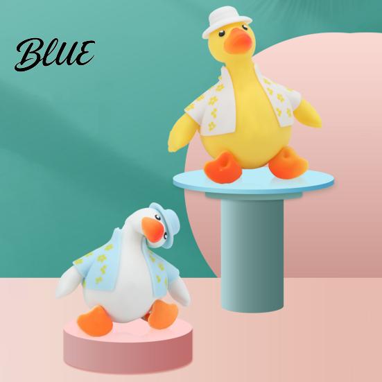 Hand Kneading Toy Slow-Rising Duck Squeeze Soft TPR Stress Reliever with And Relax Interchangeable Outfits Portable Fidget Decompression Gadget