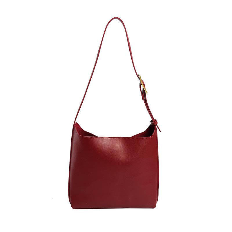 

Сумка-ведро женская новая модная большой вместимости широкий плечевой ремень сумка через плечо сумка-тоут для通勤 универсальная сумка для мамы и ребенка красный