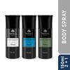 Yardley London Gentleman Range Deo Body Spray Tripack (Classic + Urbane + Royale) for Men, 150ml Each (Pack of 3)
