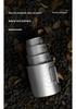Portable Titanium Camping Mug with Lid - Folding Handle, Single Layer, Anti-scalding Design for Outdoor Travel