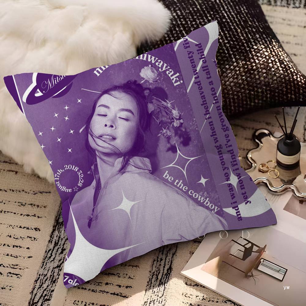 Singer Mitski First Love Tv Girl French Exit Pop Music Album Cushion Cover Decorative Pillow Sofa Home Decor case pillow cases