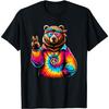 Peace Sign Tie Dye Grizzly Bear T-Shirt