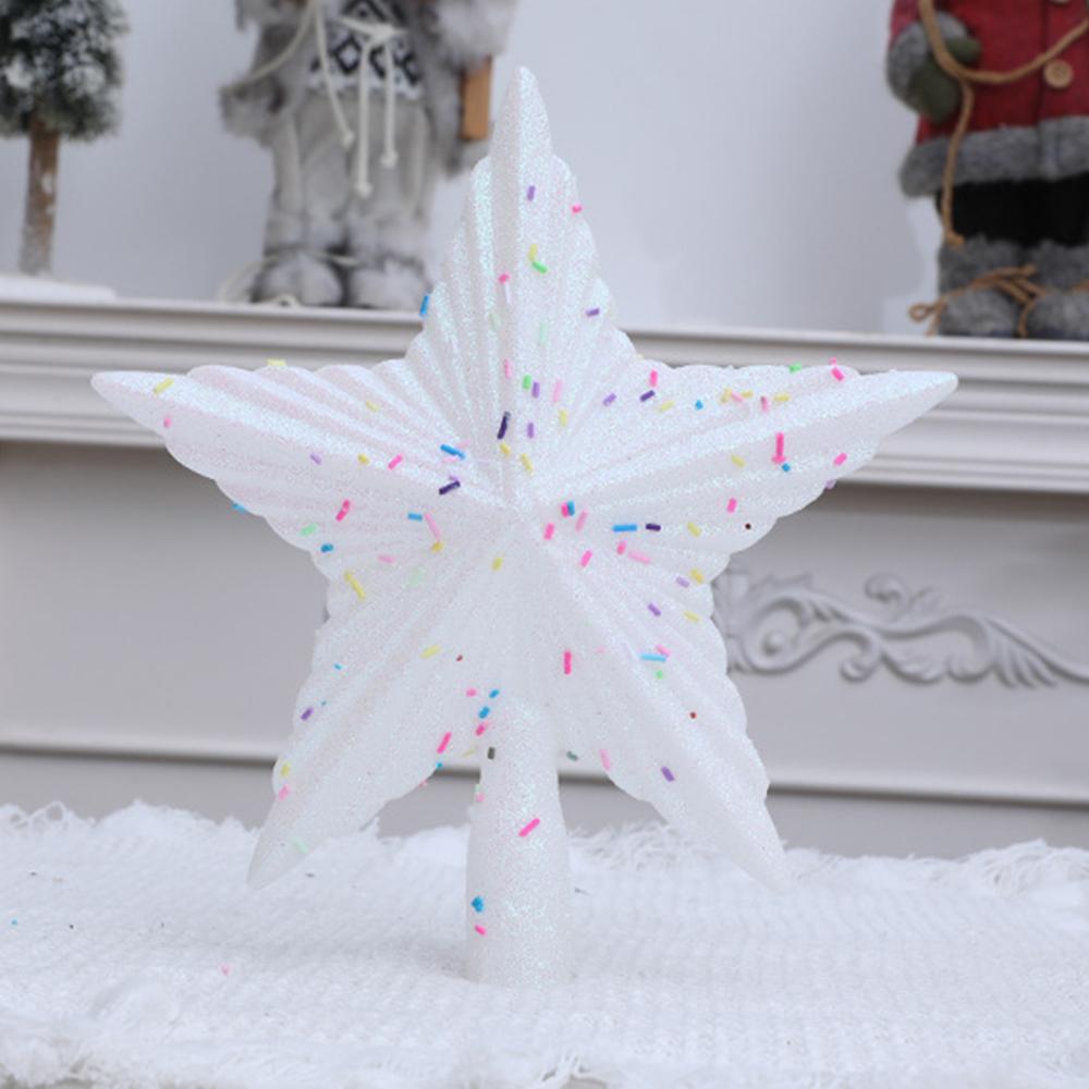 Christmas Pink Pentagon Top Star Tree Topper Exquisite Star Xmas Tree Small Christmas Star Topper Christmas Decorations