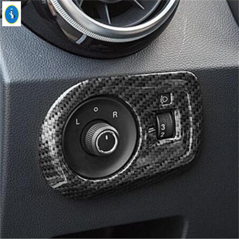 ABS Head Lights Switch Button Cover Trim For MG ZS 2018 - Matte / Carbon Fiber Look Car Interior Accessories