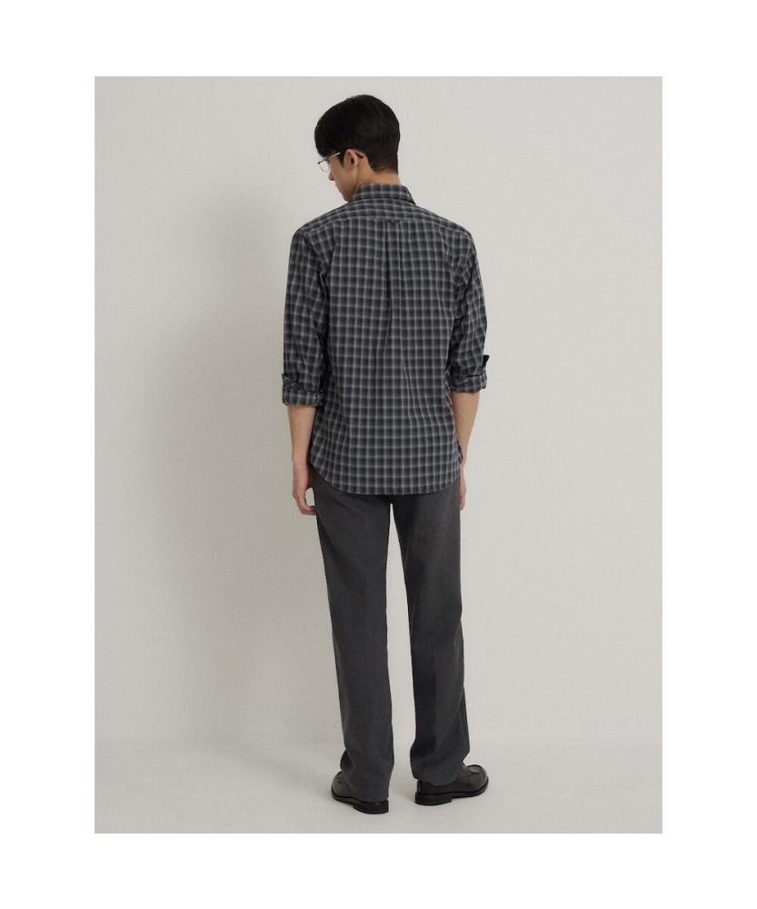 Binpolmen Wool Blend Semi-Wide Slacks Ash