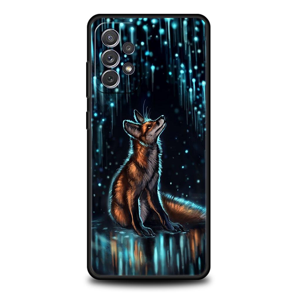 Cute Cartoon Animal Fox Phone Case For Samsung Galaxy A13 A52 A33 5G A53 A73 A23 A03s A21s A51 A71 A31 A11 A41 M21 M31 A01 Cover