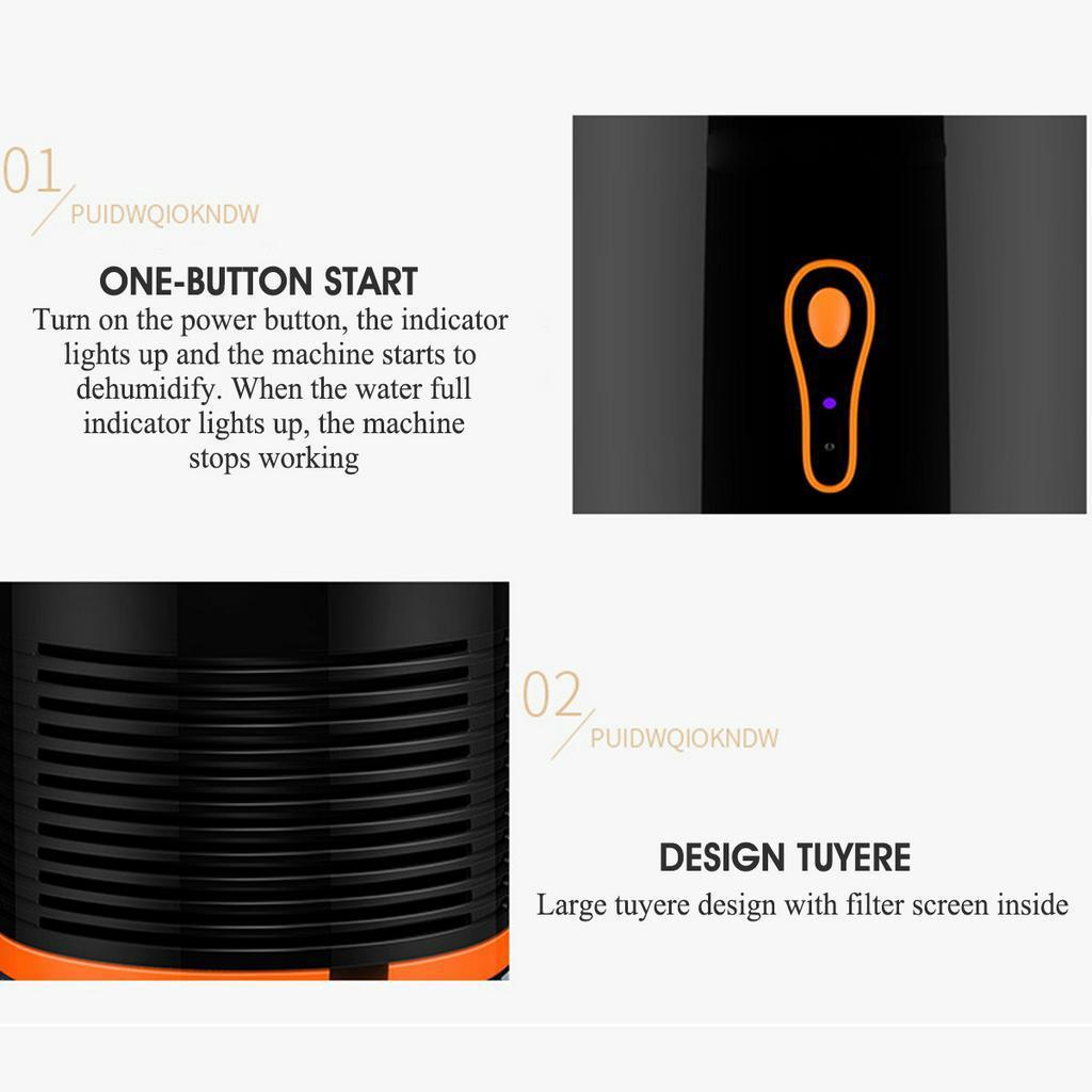 800ML Low Noise Dehumidifier Mini Portable Dryer Anti-Mildew Purification 25W Portable Cleaning Device Air Dryer Moisture