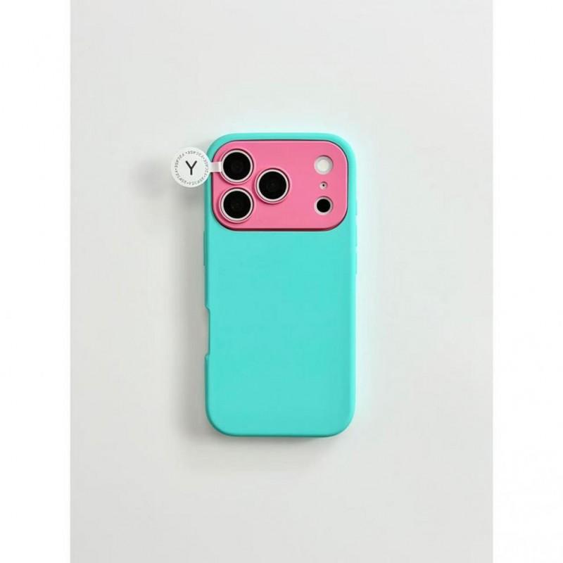 Minimalist INS Style Patchwork Solid Color Phone Case IPhone 17 Pro Max 16 15 Shockproof Protective Cover