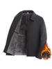Manteau exécutif chaud doublé polaire pour homme d'âge mûr à revers