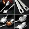 Stainless Steel Strainer Spoon Kitchen Colander Spoon Spoon Filter Strainer Food Scoop Perforated Skimmer Colander