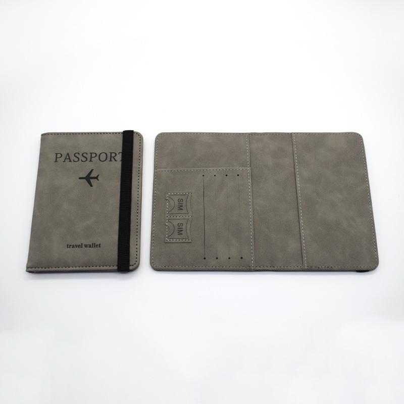 High-End PU Leather RFID Passport Holder with Anti-Theft Multi-Card Slots & Document Sleeve