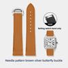 Quick-Release Cow Leather watchband For Cartier Santos  WSSA0009 WSSA0029 Men women replacement watch strap 19mm 21mm Black blue