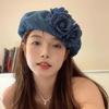 Novelty Stylish Cabbie Hat for Men Women Hat Denims Vintage Cabbie Caps Unisex Headwear Autumn Winter Hat for Daily Wear
