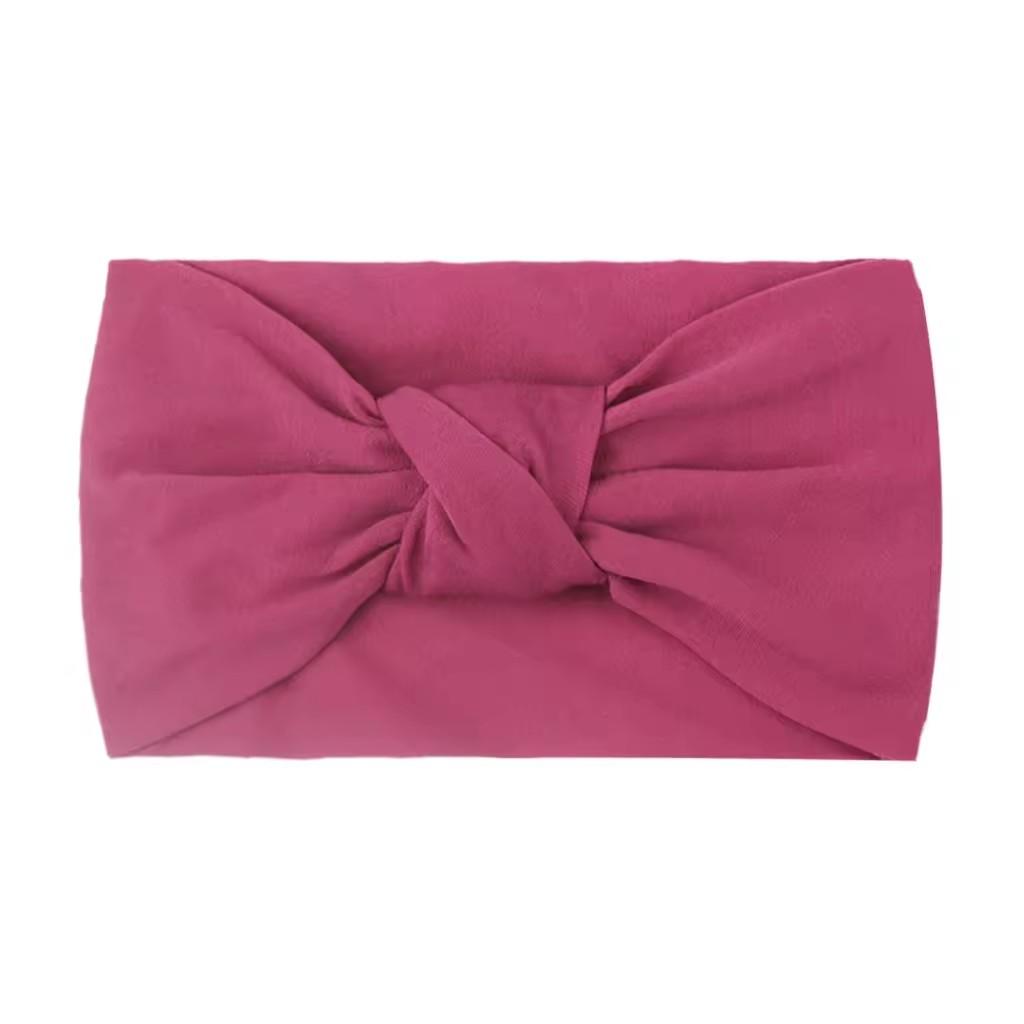 Unisex dětská čelenka s uzlem/Nylonový turban 13-24 měsíců Elastická omyvatelná ekologická pomůcka pro kojence a batolata
