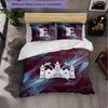 West Ham United Calcio Set Biancheria da Letto 3 Pezzi Morbido Set Copripiumino con Federe Set Decorazione Camera da Letto per la Casa