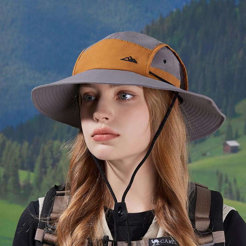 Summer Outdoor Sun Protection Hat for Women Men Hiking Fishing Sunscreen Visor Cap Large Brim Shawl Quick Drying Fisherman Hat
