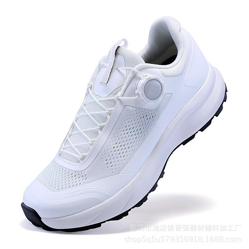 

FL легкие альпинистские кроссовки для активного отдыха, бега, с вращающейся кнопкой, новая мужская обувь, нескользящие, легкие, дышащие, повседневные 44 белый