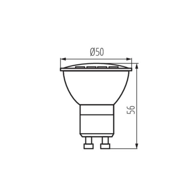 TOMIv2 LED bulb 6.5W GU10 CW cold Kanlux