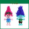 Trolls Band Together Plush Toy Adorable Cartoon Character 30cm Height Blue Hair Boy And Pink Hair Girl Perfect For Kids Ages 7-14